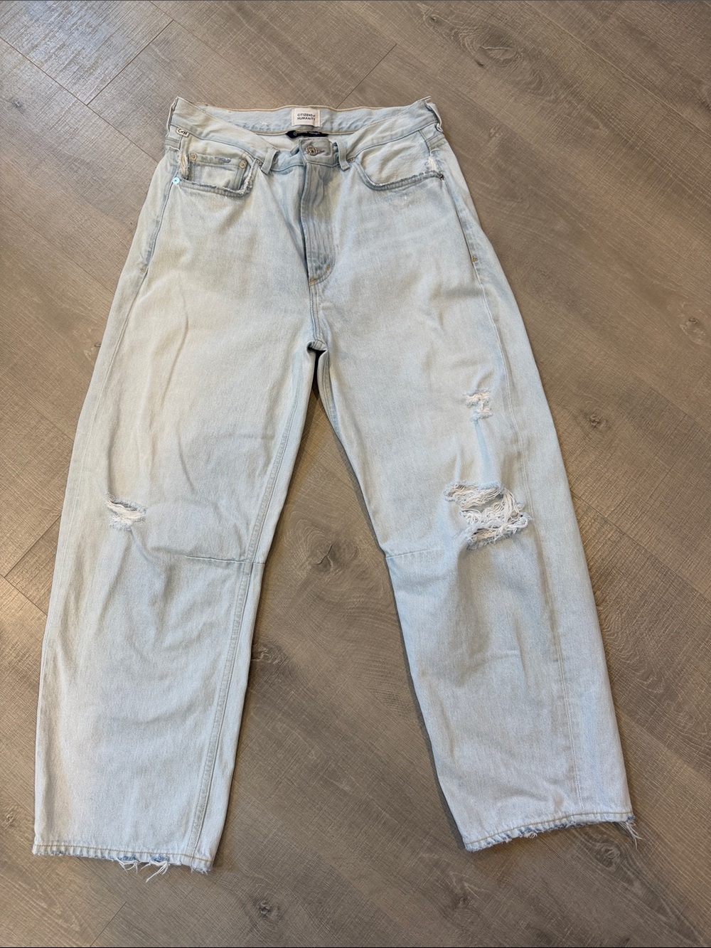 Citizens Of Humanity Light Blue Relaxed Straight Jeans